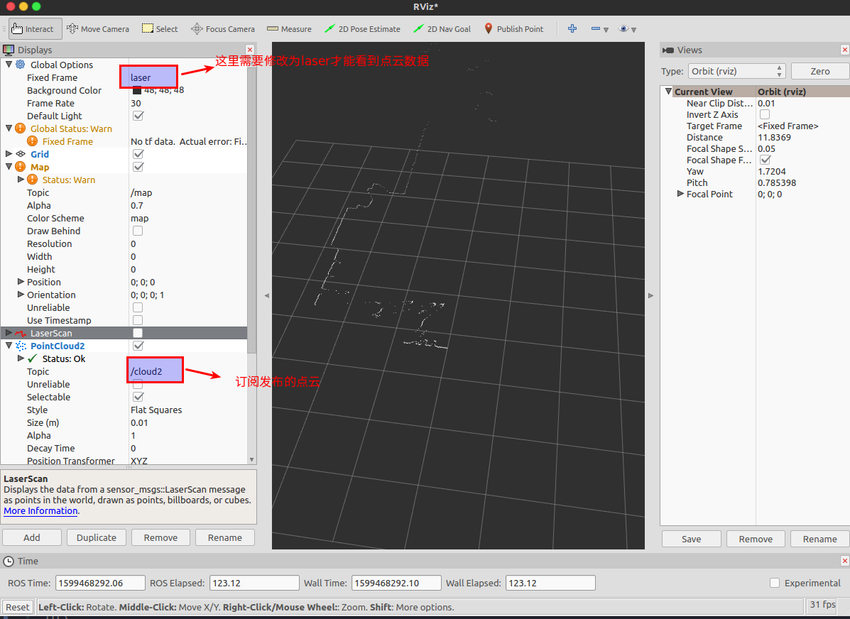 ROS学习笔记（三）sensor_msgsLaserScan转pclPointCloud＜T＞_nachr的博客CSDN博客