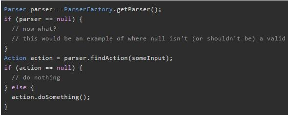 经典问题：代码中如何去掉烦人的“!=null判空语句