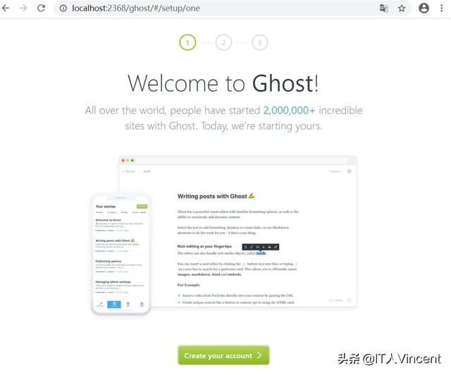 Ghost node.js open source blog system installation configuration