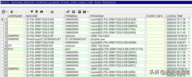Basado paquete DBMS_SESSION para ver la información de conexión del cliente IP en Oracle