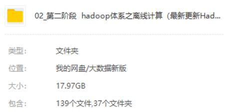 大数据大牛，终于用37部分讲完了Hadoop体系之离线计算，共17.97G