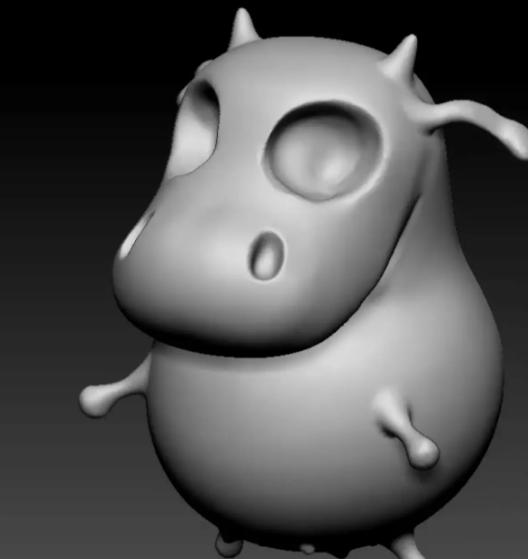 游戏建模：ZBrush的模型与雕塑制作——“奶牛”教程ZBrush,游戏建模李旭的博客-