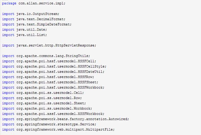 Java实现文件批量导入导出实例(兼容xls,xlsx)