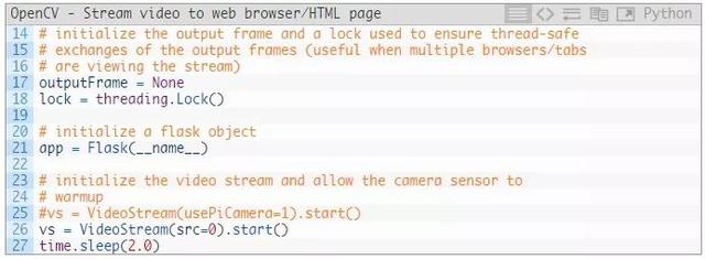 OpenCV：将视频流式传输到网页浏览器/HTML页面