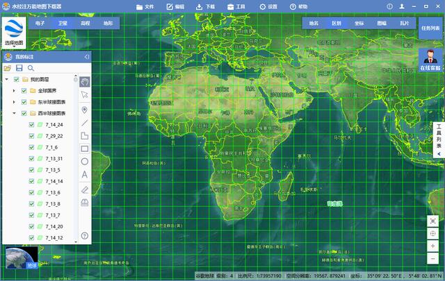 全球2到16级谷歌地球卫星影像下载