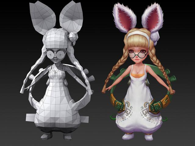 游戏里的人物模型明明都是低模为什么做游戏的时候要建高模呢