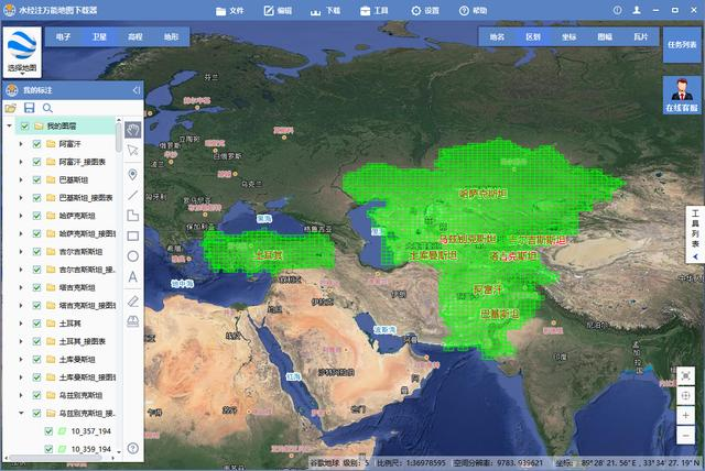 八国离线谷歌卫星影像地图内网发布