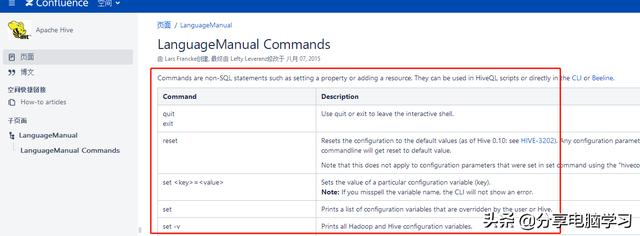 Hive的基本概念和常用命令