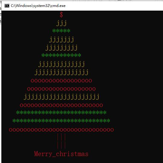 圣诞节啊，用Python写一棵圣诞树出来