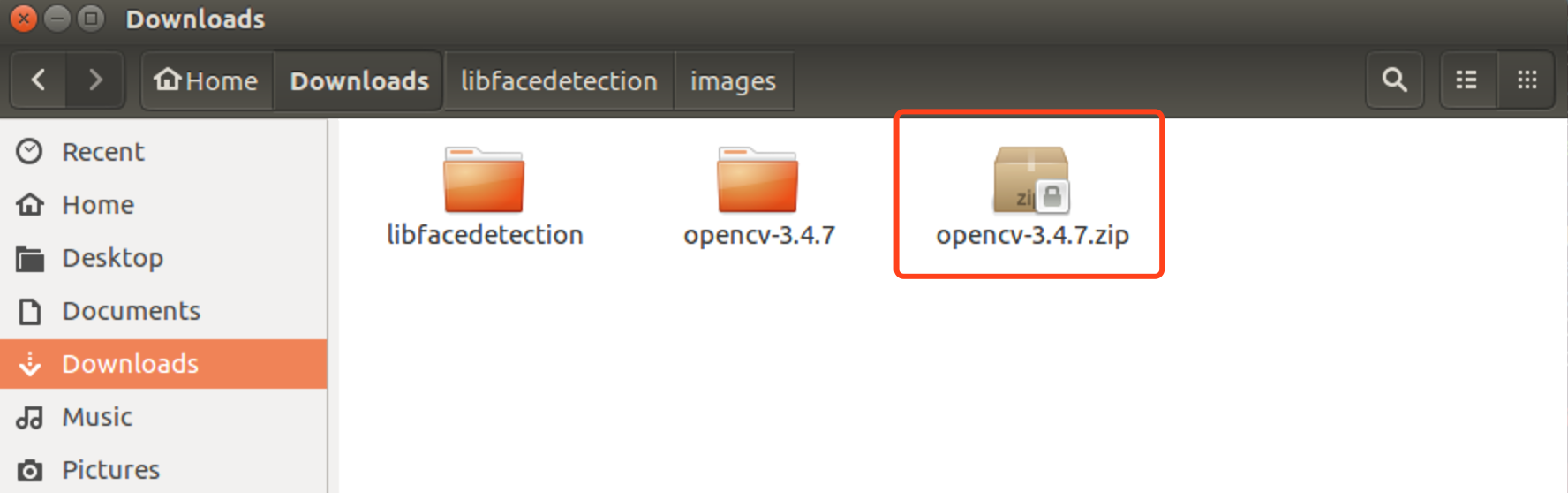 OpenCV 3.4.7 Zip包