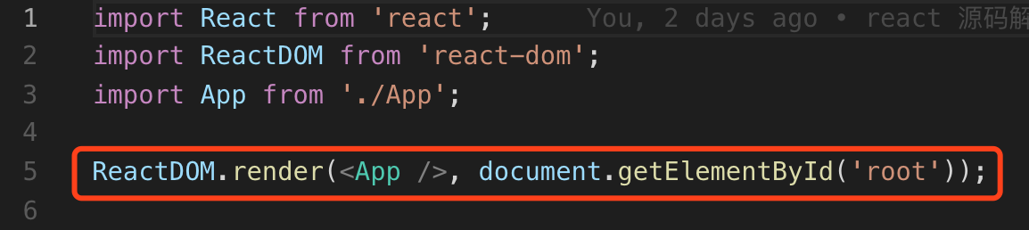 ReactDOM.render()