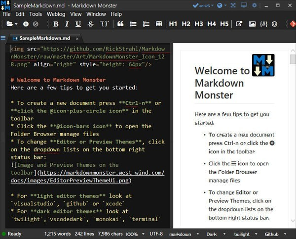 Markdown Monster 3.1.5 download the new for mac