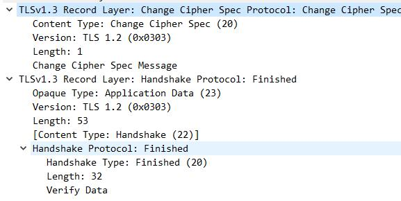 Change Cipher Spec & Finished From Client