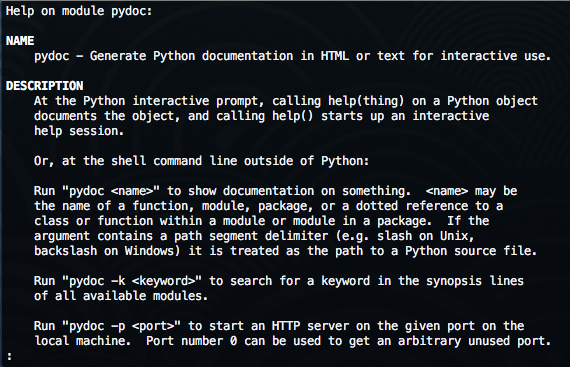 Python查看模块帮助/文档