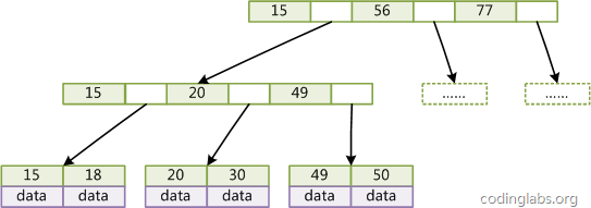 图3 一个简单的B+Tree