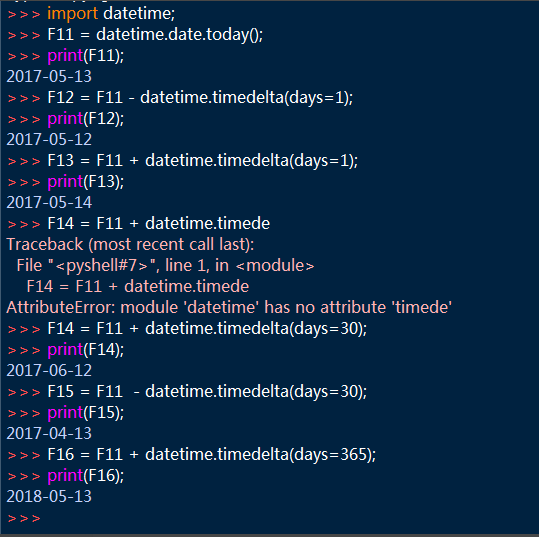 [142]python获取日期加减之后的日期_year = Datetime.strftime("%y", Time.localtime ...