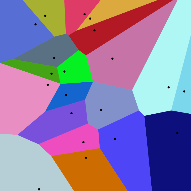20个顶点构成的 Voronoi
