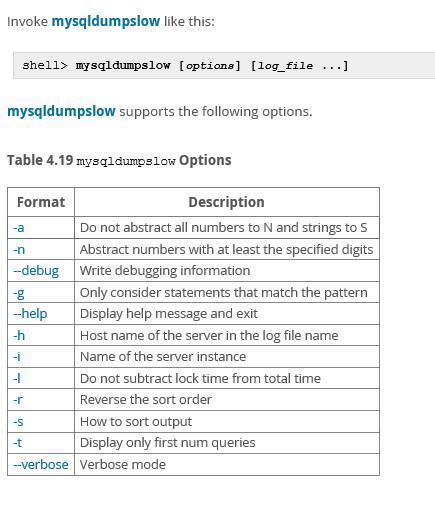 MYSQLæ€§èƒ½è°ƒä¼˜ï¼šå®˜æ–¹mysqldumpslowåˆ†æžMysql slow log