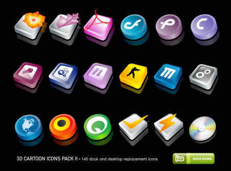 3D卡通图标包2|PNG格式|Icons业务图标