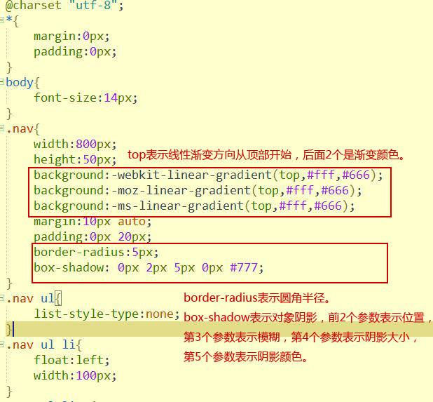 网站前端之利用CSS3渐变实现导航菜单