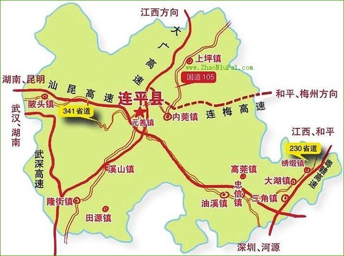 连平县交通地图(2018年)2)连平历史悠久,在新石器时代就有人类居住