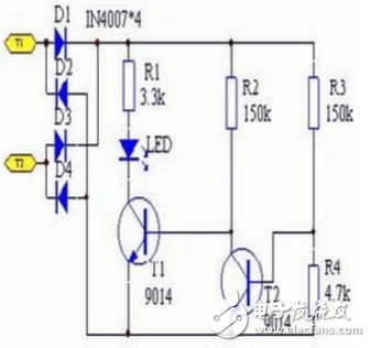 两个9014三极管简易开关电路分析