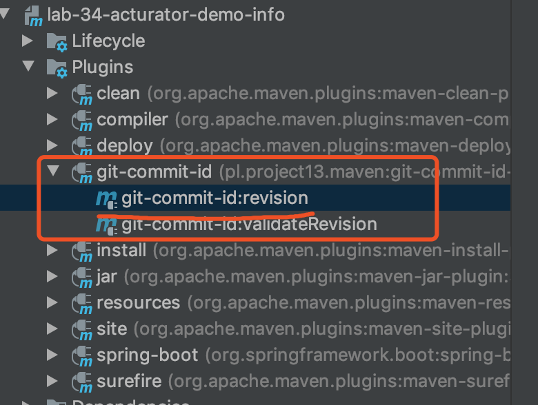 `git-commit-id:revision` 任务 