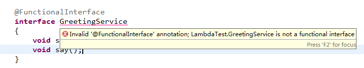Java 8 函数式接口 - Functional Interface