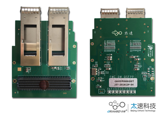 QSFP+ FMC子卡模块 8路光纤 QSFP 可编程参考时钟 Spartan-6 Virtex-6 Kintex-7 Virtex-7FPGA