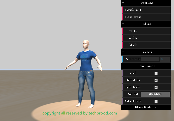基于HTML5实现的在线3D虚拟试衣系统（试衣间）解决方案