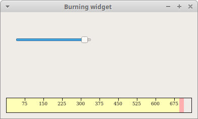 Burning widget