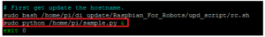 编辑RC本地文件配置在启动时在Raspberry Pi上运行程序