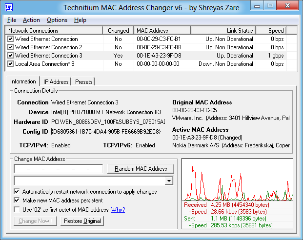 Technitium MAC地址转换器屏幕截图