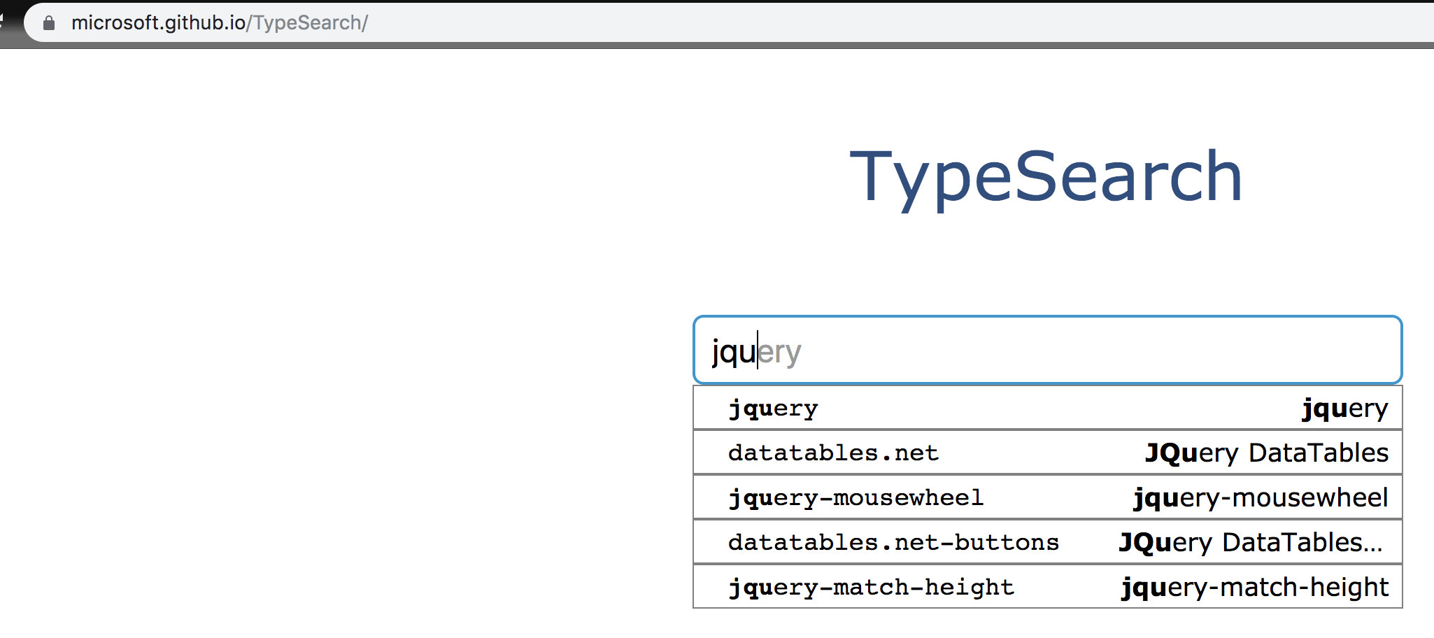 search jquery