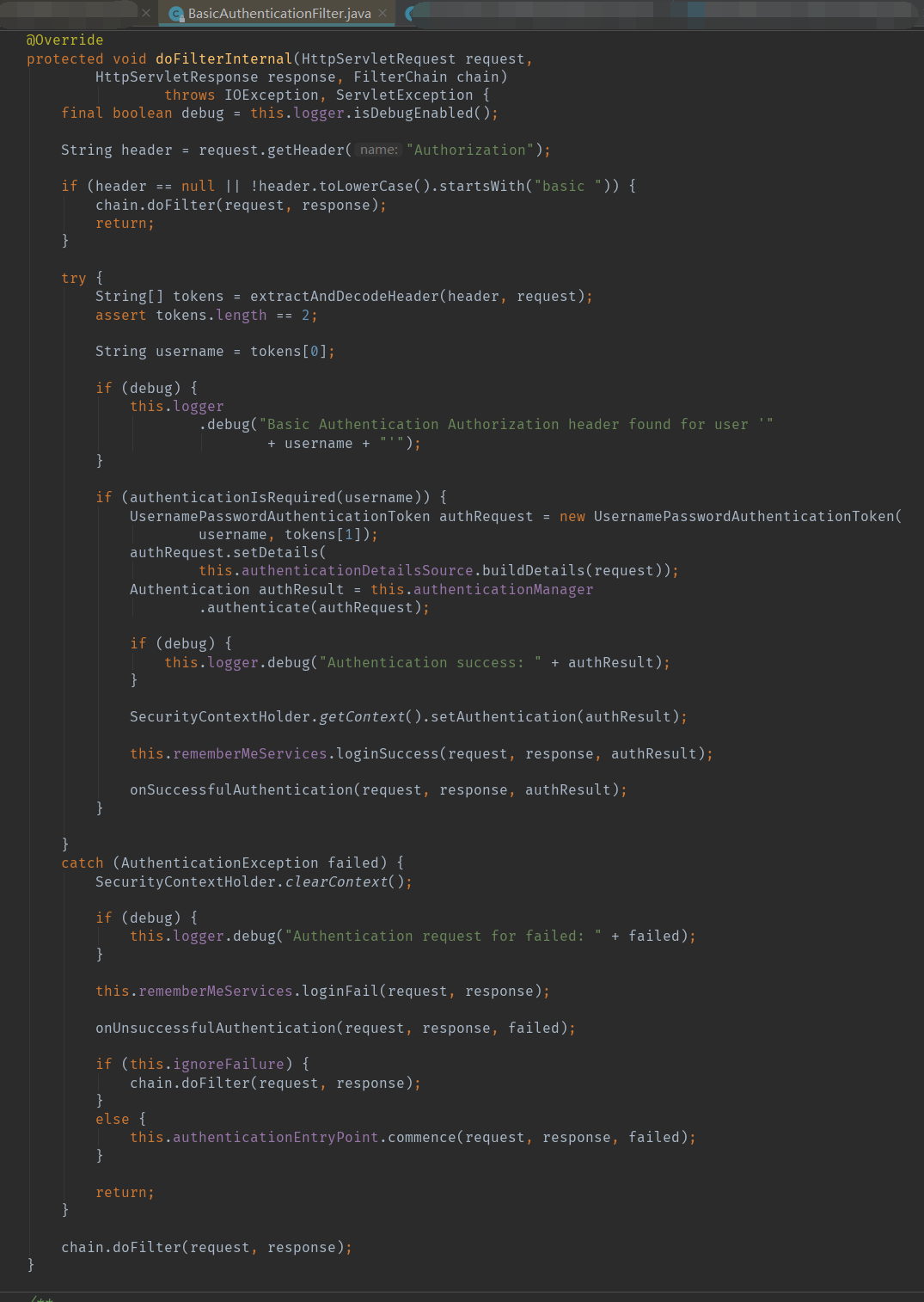 BasicAuthenticationFilter