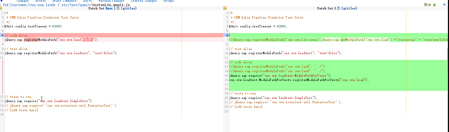 Change code to ensure that OPA5 work also in WebIDE