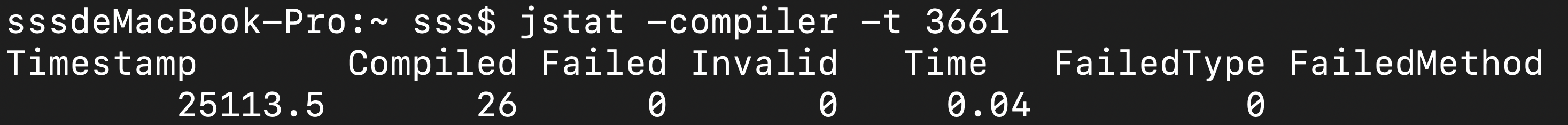 -compiler -t:显示JIT编译的信息