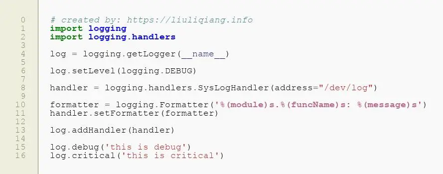 python syslog