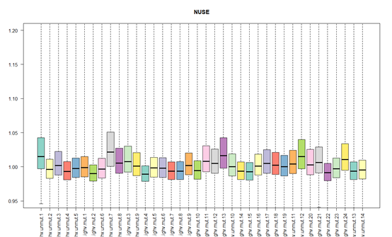 NUSE箱线图