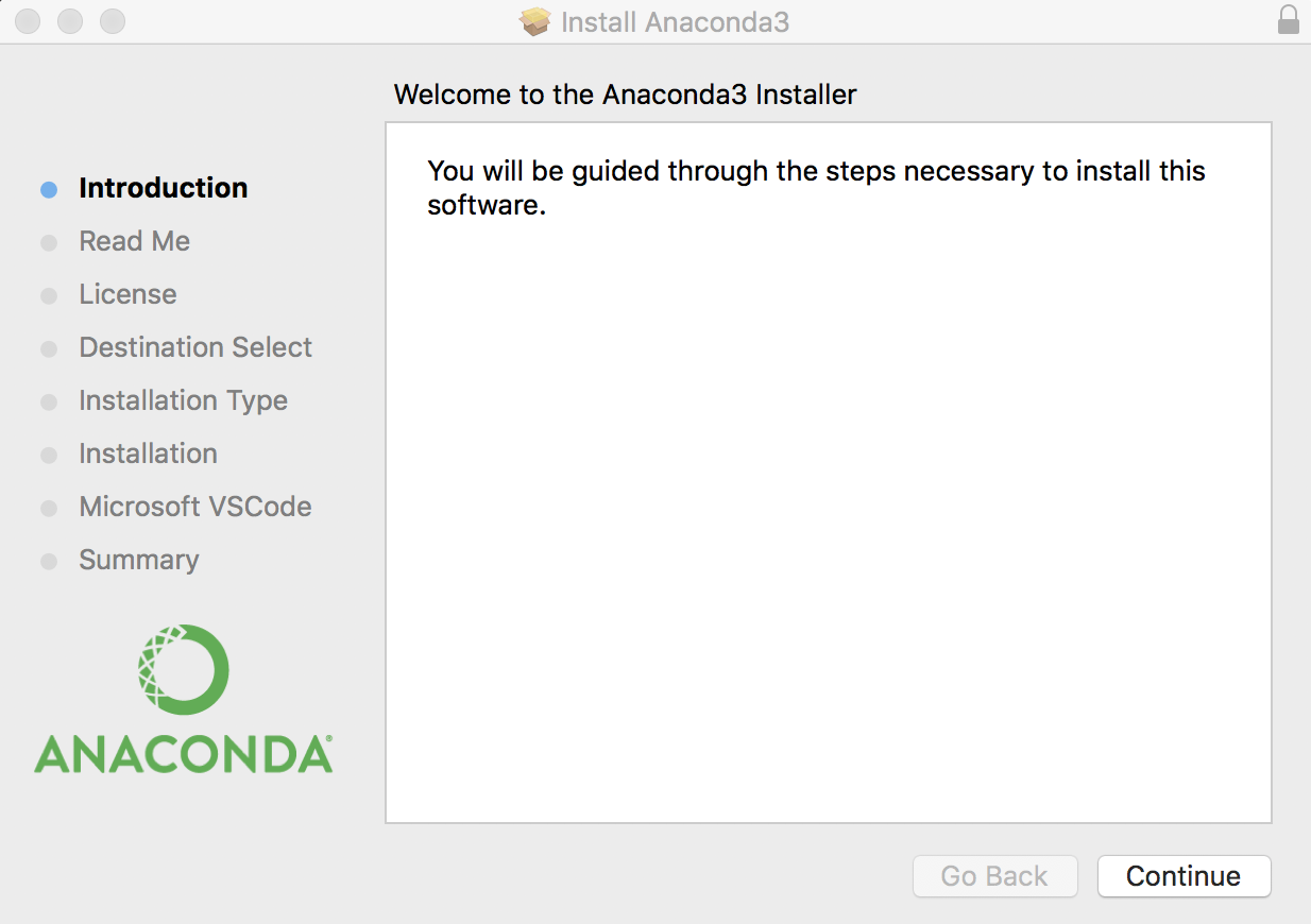 anaconda for windows graphical installer