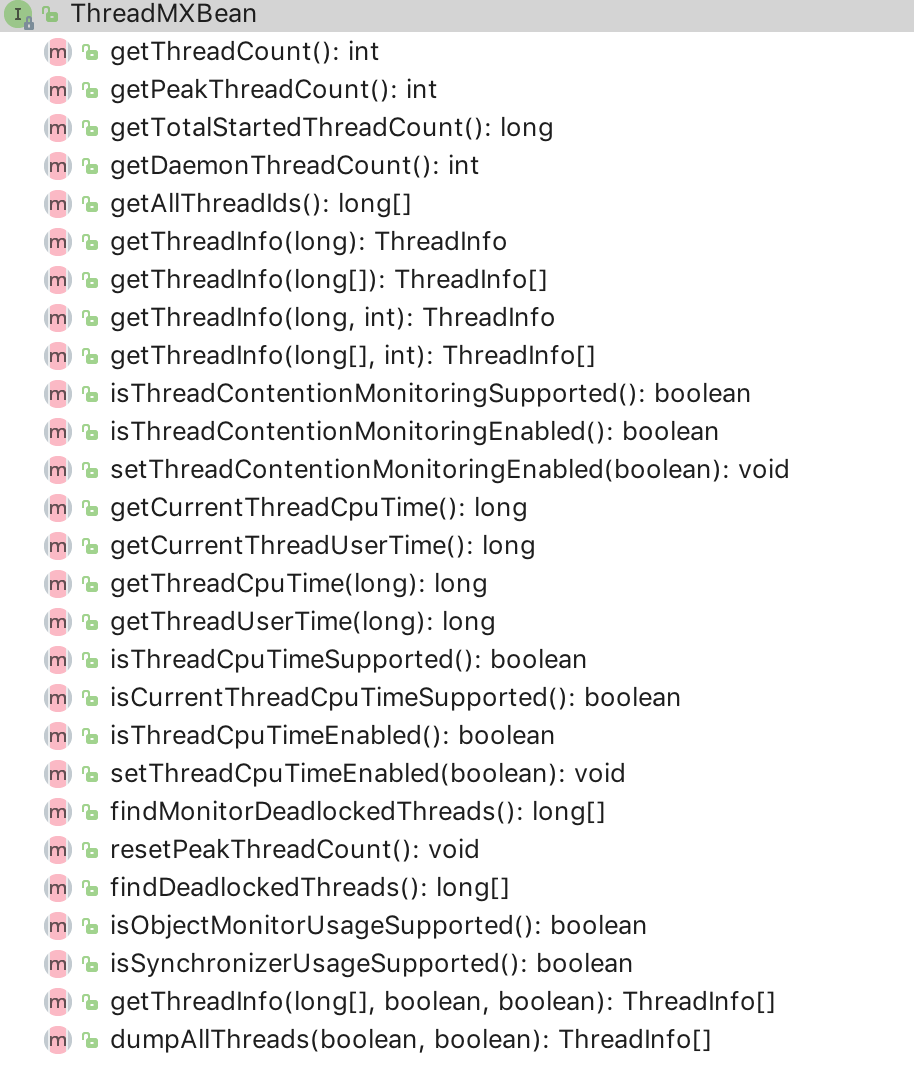 java基础总结(七十六)Java ManagementFactory解析_threadmxbeanCSDN博客