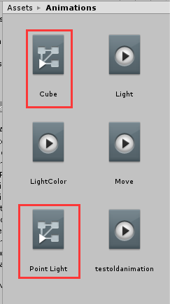 上图中有两个Animator Controller文件