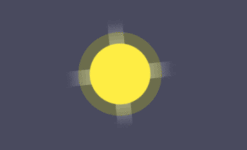 Pure css to write a large sun weather icon