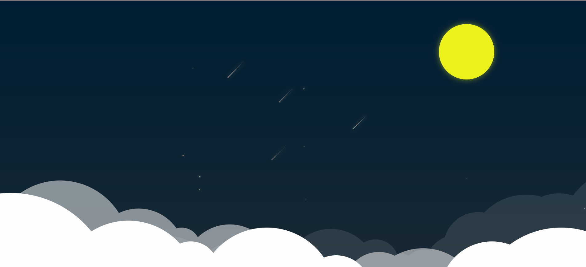 Getting web front-end to combat: CSS, JS achieve romantic meteor shower animation