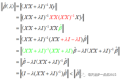 当lambda>0时，岭回归系数具有压缩性