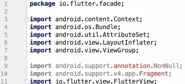 In the access Flutter Android project, an Android layout Flutter