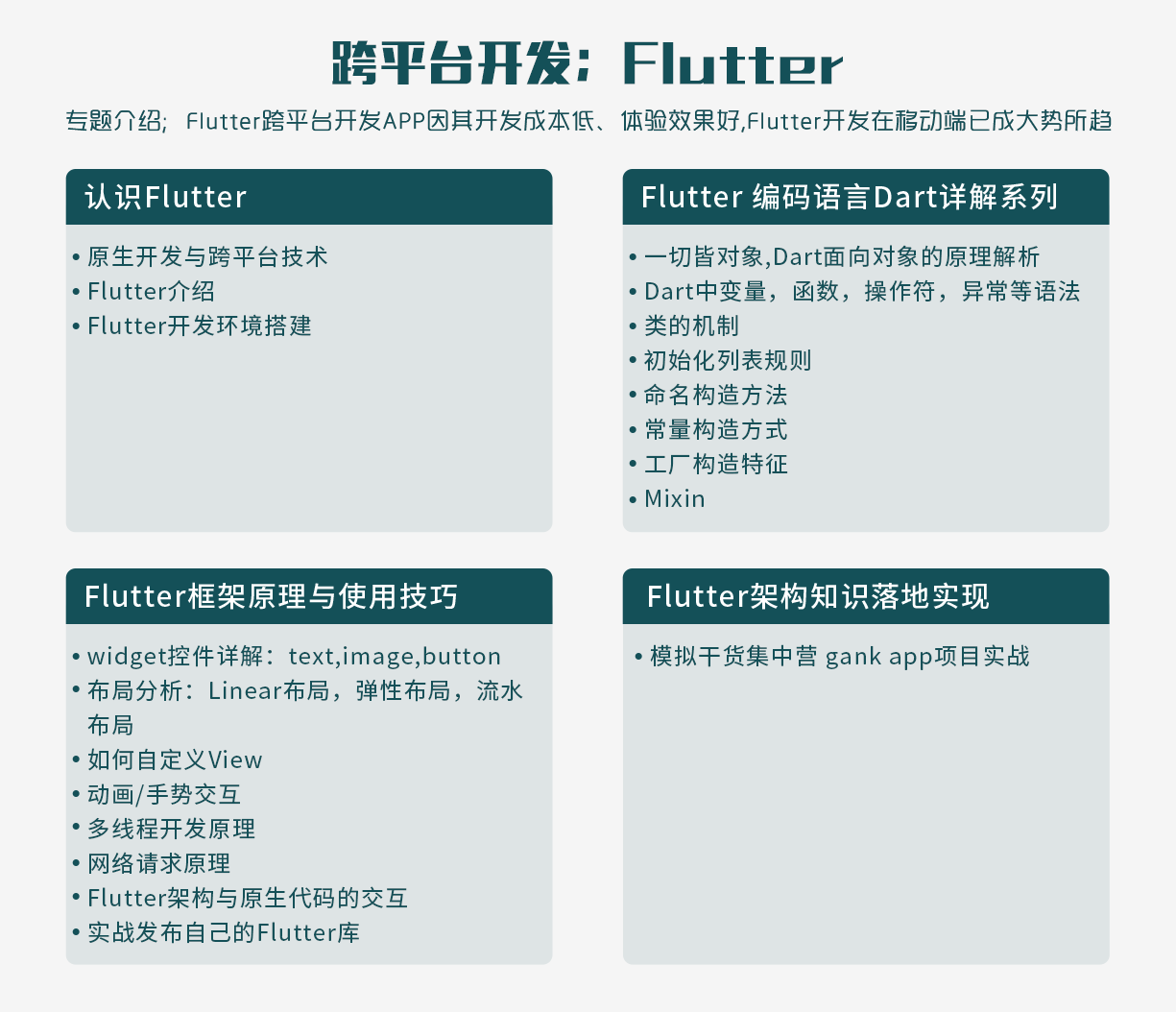 跨平台开发；Flutter