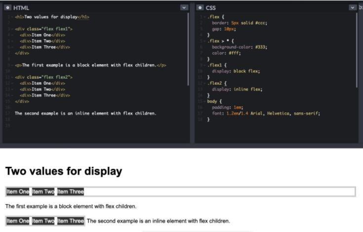 web前端入门到实战：CSS Display属性的双值写法