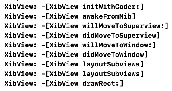  xib创建初始化视图,xib中不添加子控件时调用顺序.png