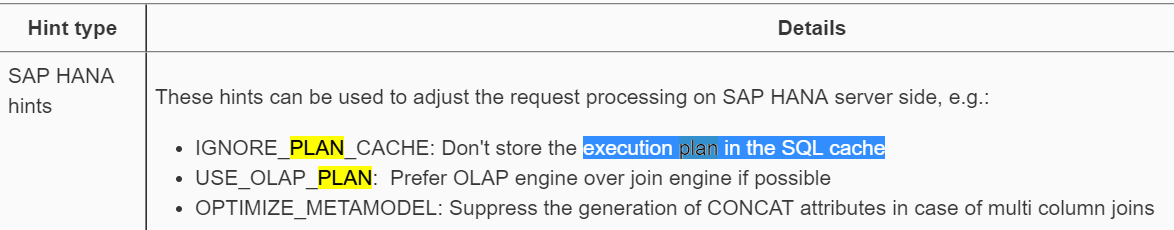SAP ABAP SQL的execution plan和cache